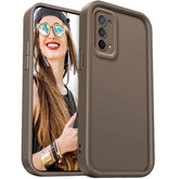 DESSEN Case for Oppo Reno 6 Pro 5G / Reno6 Pro 5G - Flexible Silicone Cover Camera Protection Shockproof Phone Case Soft Lightweight TPU Bumper Shell, Brown